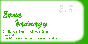 emma hadnagy business card